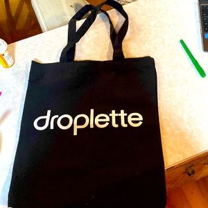Droplette Black Tote Bag